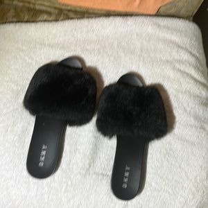 Fuzzy pool slides for winter
